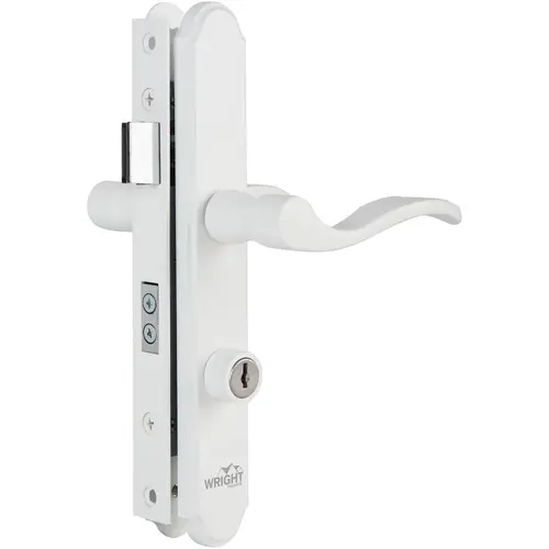 Serenade Mortise Keyed Lever Mount Latch with Deadbolt, White Serenade Mortise Keyed Lever Mount Latch with Deadbolt, White