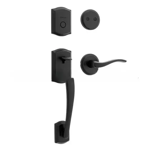 Dummy Prescott Exterior Handleset with Sedona Lever Interior Trim Matte Black Finish Dummy Prescott Exterior Handleset with Sedona Lever Interior Trim Matte Black Finish