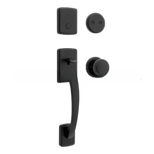 Dummy Brentford Exterior Handleset with Sora Konb Interior Trim Matte Black Finish Dummy Brentford Exterior Handleset with Sora Konb Interior Trim Matte Black Finish