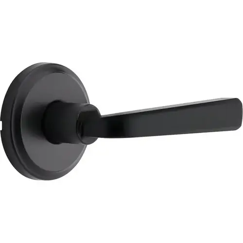 Trafford Lever with Traditional Rectangle Rose Privacy Door Lock with 6AL Latch and RCS Strike Matte Black Finish Trafford Lever with Traditional Rectangle Rose Privacy Door Lock with 6AL Latch and RCS Strike Matte Black Finish