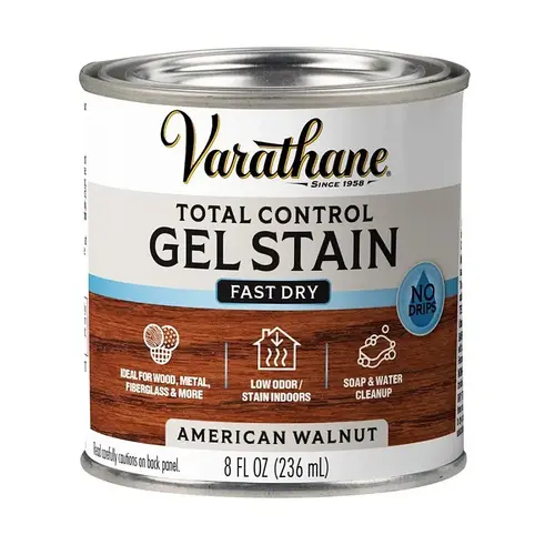 Varathane Total Control Stain, American Walnut, Gel, Paste, 1/2 pt Varathane Total Control Stain, American Walnut, Gel, Paste, 1/2 pt