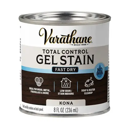 Varathane Total Control Stain, Kona, Gel, Paste, 1/2 pt Varathane Total Control Stain, Kona, Gel, Paste, 1/2 pt