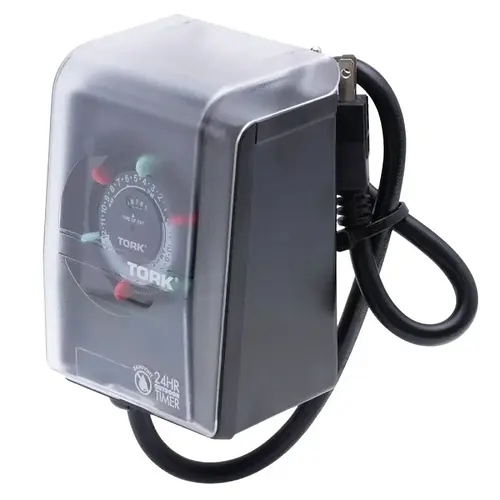NSI RHB Series Heavy-Duty Timer with Weatherproof Cover, 15 A, Plug Mounting, Black NSI RHB Series Heavy-Duty Timer with Weatherproof Cover, 15 A, Plug Mounting, Black
