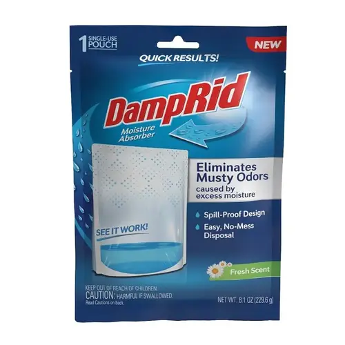 DampRid Moisture Absorber, 8.1 oz Bag, Solid DampRid Moisture Absorber, 8.1 oz Bag, Solid