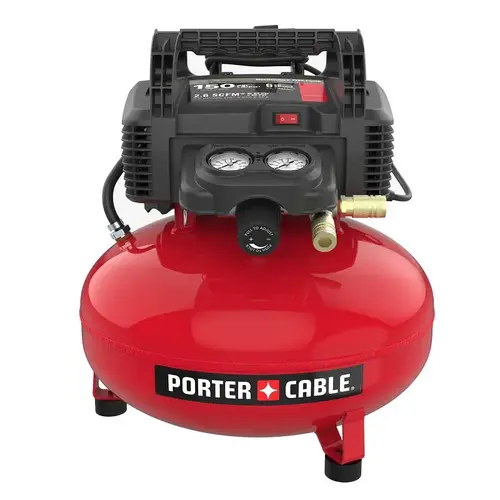 Porter-Cable C2002-ECOM Portable Electric Air Compressor, Tool Only, 6 gal Tank, 0.8 hp, 120 V, 150 psi Pressure Porter-Cable C2002-ECOM Portable Electric Air Compressor, Tool Only, 6 gal Tank, 0.8 hp, 120 V, 150 psi Pressure