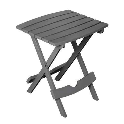 Adams Quik-Fold Side Table, 15-1/4 in W, 17-3/8 in D, 19-3/4 in H, Polypropylene Frame, Rectangular Table Adams Quik-Fold Side Table, 15-1/4 in W, 17-3/8 in D, 19-3/4 in H, Polypropylene Frame, Rectangular Table