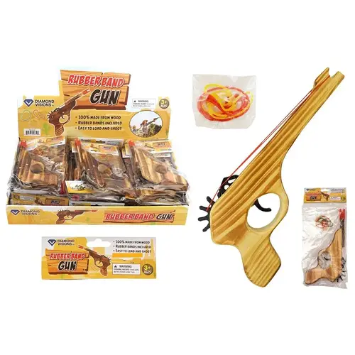 Diamond Visions Rubber Band Gun Toy, Wood Diamond Visions Rubber Band Gun Toy, Wood