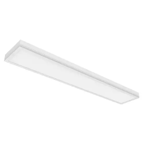 ETI Pivot Series Linear Flush Ceiling Light, 120 V, 50 W, LED Lamp, 4000 Lumens, Polymer Fixture ETI Pivot Series Linear Flush Ceiling Light, 120 V, 50 W, LED Lamp, 4000 Lumens, Polymer Fixture