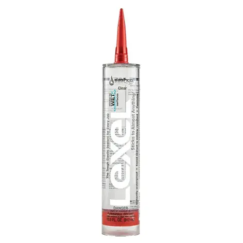 Lexel Elastic Sealant, Clear, 1 week Curing, 0 to 120 deg F, 10.5 oz Cartridge Lexel Elastic Sealant, Clear, 1 week Curing, 0 to 120 deg F, 10.5 oz Cartridge