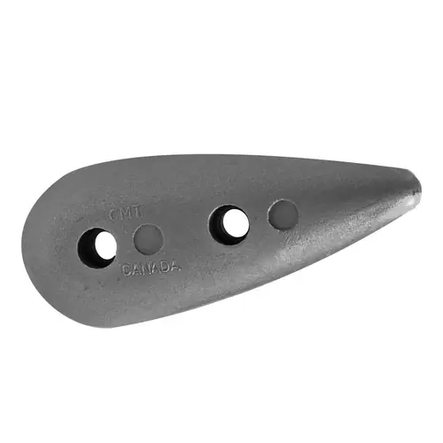 Zinc Hull Anode - 3 1/2"L x 1 3/4"W x 1 3/8" thickness (B) Zinc Hull Anode - 3 1/2"L x 1 3/4"W x 1 3/8" thickness (B)