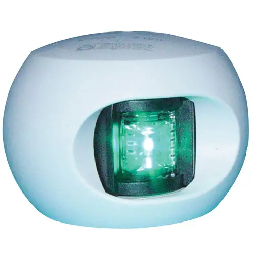 Series 33 Side Mount LED Starboard Navigation Light Green with White Housing Series 33 Side Mount LED Starboard Navigation Light Green with White Housing