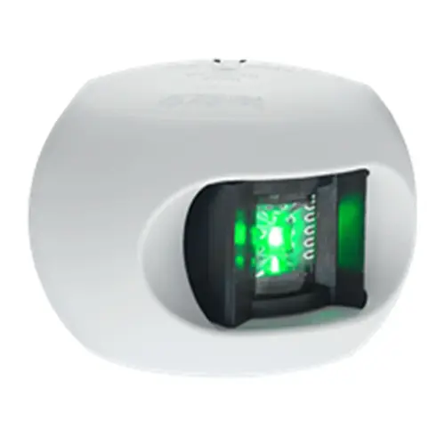 Series 34 Side Mount LED Starboard Navigation Light Green with White Housing Series 34 Side Mount LED Starboard Navigation Light Green with White Housing