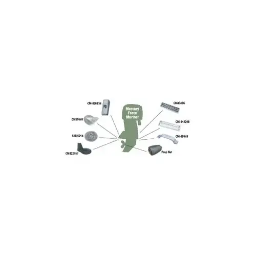 Outboard Anode, Aluminum, CM762145A Outboard Anode, Aluminum, CM762145A