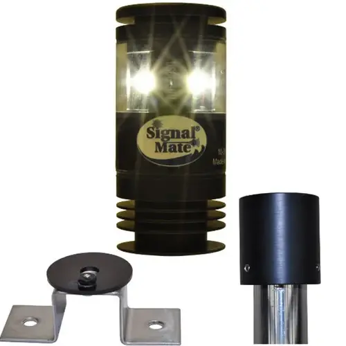 Pedestal Mount LED Masthead/Steaming/Anchor Navigation Light Clear with Black Housing Pedestal Mount LED Masthead/Steaming/Anchor Navigation Light Clear with Black Housing