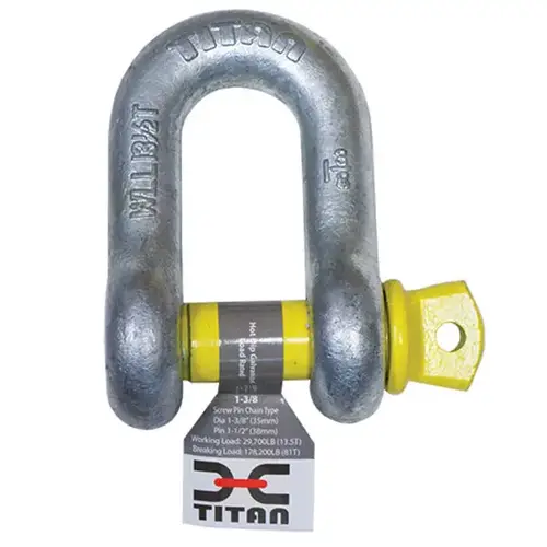 1/2" X 5/8" Galvanized "D" Shackle 1/2" X 5/8" Galvanized "D" Shackle