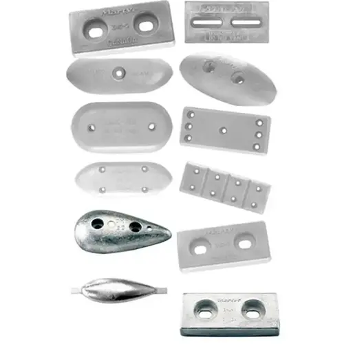 Aluminum Hull Anode - Teardrop, 3 1/2"L x 1 3/4"W x 1 3/8" thickness (B) Aluminum Hull Anode - Teardrop, 3 1/2"L x 1 3/4"W x 1 3/8" thickness (B)