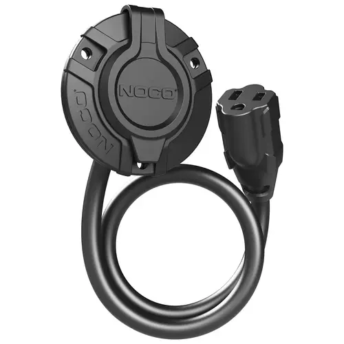 NOCO GCP1 15 Amp AC Port Plug with 125V Power Inlet Socket, Waterproof Electrical Outlet Receptacle Box & 16-Inch Integrated Extension Cord Black NOCO GCP1 15 Amp AC Port Plug with 125V Power Inlet Socket, Waterproof Electrical Outlet Receptacle Box & 16-Inch Integrated Extension Cord Black
