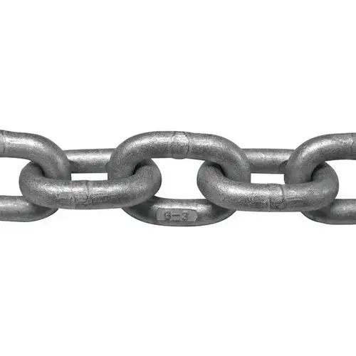ISO Grade 30 Hot-Dip Galvanized Proof Coil Chain, Size: 3/4", Standard Pack: 100 ft ISO Grade 30 Hot-Dip Galvanized Proof Coil Chain, Size: 3/4", Standard Pack: 100 ft
