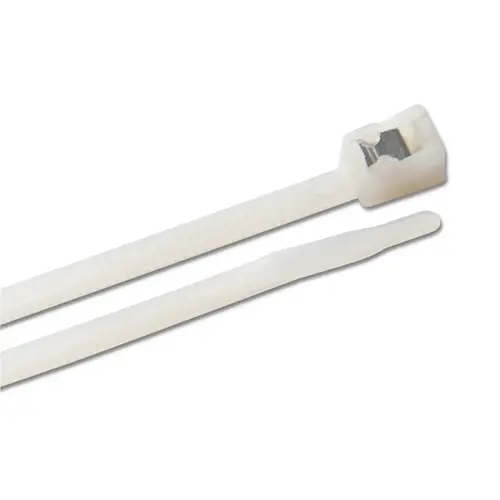 8" White Self-Cutting Cable Ties, 20-Pack 8" White Self-Cutting Cable Ties, 20-Pack