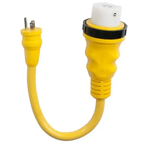 Marinco Shore Power Pigtail Adapter, 15 Amp 125V Male to 50 Amp 125/250V Female Marinco Shore Power Pigtail Adapter, 15 Amp 125V Male to 50 Amp 125/250V Female