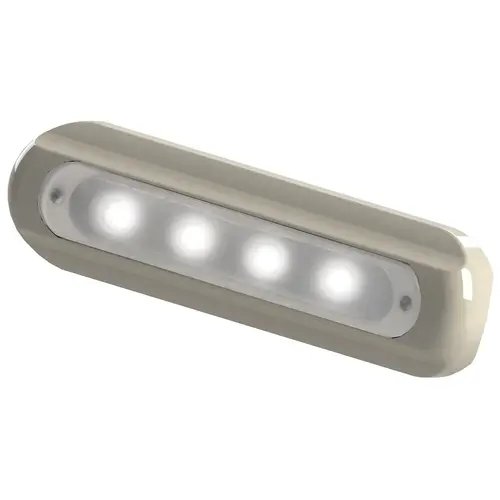 4-LED Flat-Mount Deck Light, White Housing 4-LED Flat-Mount Deck Light, White Housing