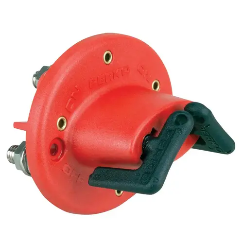 Compact Battery Selector Switch, Panel & Bulkhead Mount Red Compact Battery Selector Switch, Panel & Bulkhead Mount Red