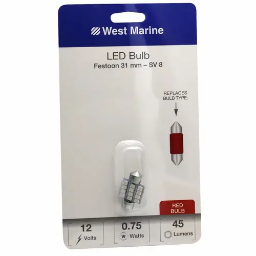 Festoon 31mm LED Bulb, Red Festoon 31mm LED Bulb, Red