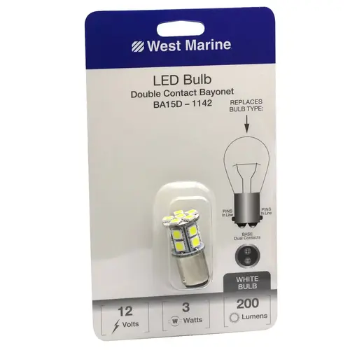 Double Contact Bayonet BA15D-1142 LED Bulb White Double Contact Bayonet BA15D-1142 LED Bulb White