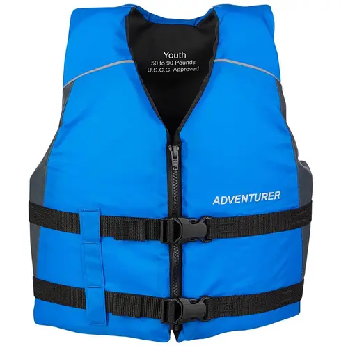 Paddle Adventurer Life Jacket, Youth, 50-90lb. Blue Paddle Adventurer Life Jacket, Youth, 50-90lb. Blue