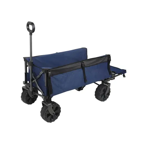 Folding Wagon with Tailgate Blue Folding Wagon with Tailgate Blue