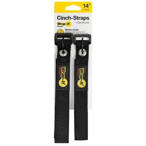 14" Cinch Straps with Grommet, 3-Pack 14" Cinch Straps with Grommet, 3-Pack