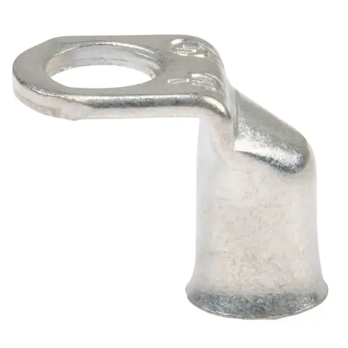 1 AWG 90 Degree Tinned Copper Lug, 3/8" Stud Size, 2-Pack 1 AWG 90 Degree Tinned Copper Lug, 3/8" Stud Size, 2-Pack