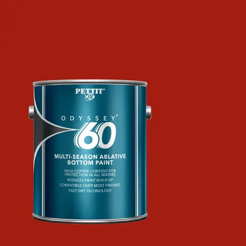 Odyssey 60 Multi-Season Ablative Antifouling Bottom Paint, Red, Gallon Odyssey 60 Multi-Season Ablative Antifouling Bottom Paint, Red, Gallon