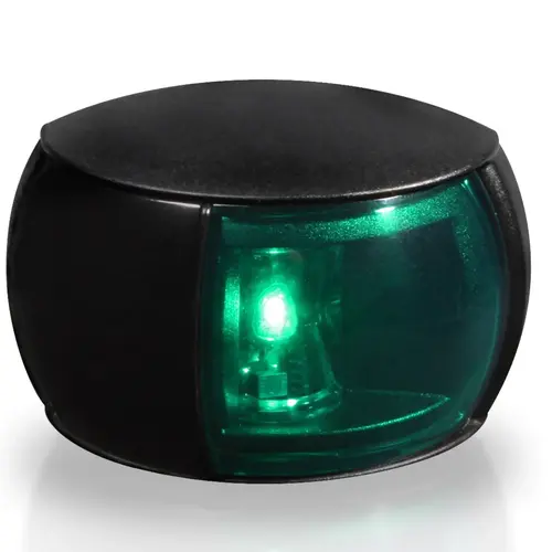 Side Mount LED Starboard Navigation Light, Black Housing, 2 Nautical Miles Visibility Side Mount LED Starboard Navigation Light, Black Housing, 2 Nautical Miles Visibility