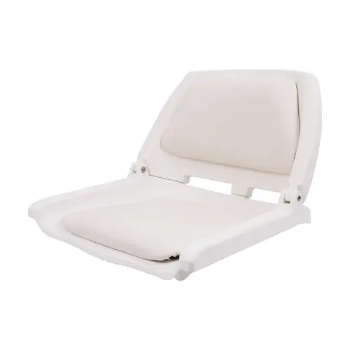 Folding Molded Boat Seat with Cushion White Folding Molded Boat Seat with Cushion White