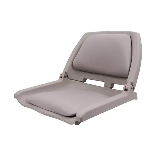 Folding Molded Boat Seat with Cushion Gray Folding Molded Boat Seat with Cushion Gray