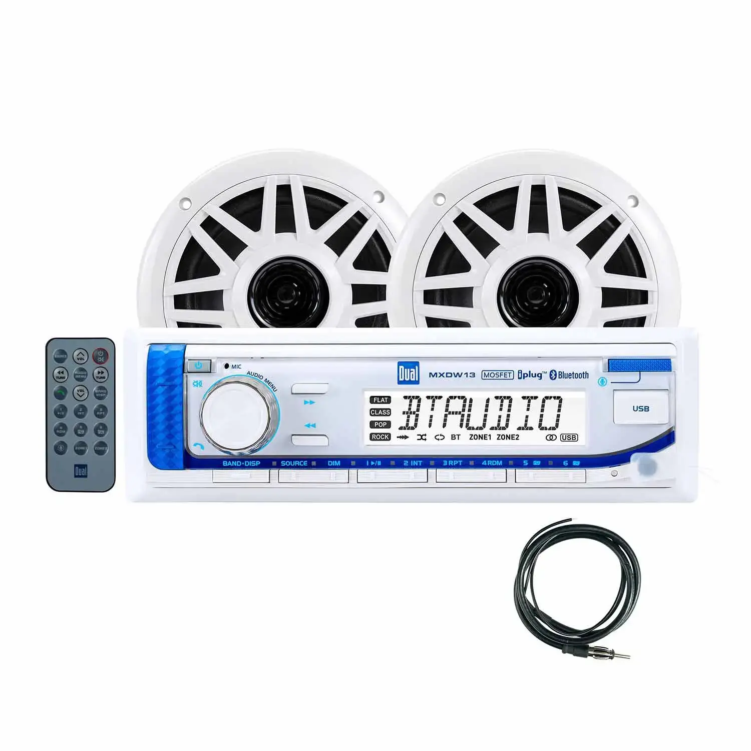 DUAL Marine Digital Media and Bluetooth Receiver/Speaker Package MXCPW132