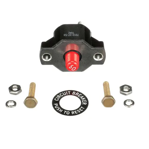 Quicksilver 11178A01 50 Amp Circuit Breaker w/ Nut Connections and Attaching Hardware Quicksilver 11178A01 50 Amp Circuit Breaker w/ Nut Connections and Attaching Hardware