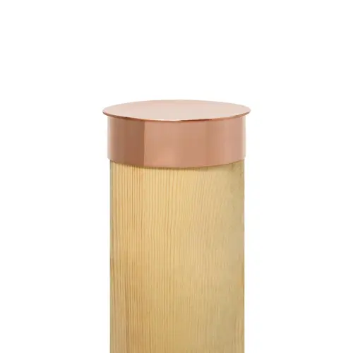 Nautical 6 3/4" Diameter Solid Copper Round Post Cap Nautical 6 3/4" Diameter Solid Copper Round Post Cap