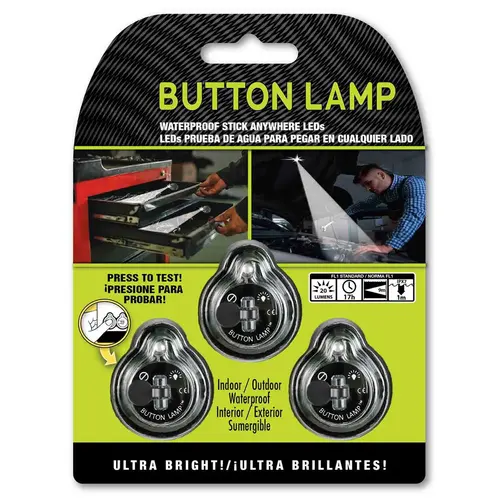 Adhesive LED Button Lamp, 3 Pack Adhesive LED Button Lamp, 3 Pack