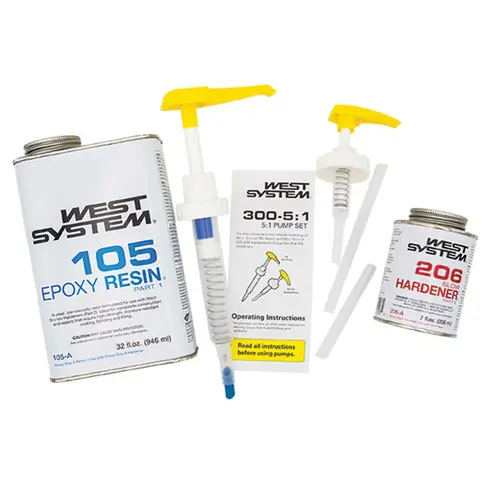 105-A Epoxy Resin Bundle with 206-A Slow Epoxy Hardener & 300 Mini Pumps Epoxy Metering 2-Pack Pump Set (3 Items) 105-A Epoxy Resin Bundle with 206-A Slow Epoxy Hardener & 300 Mini Pumps Epoxy Metering 2-Pack Pump Set (3 Items)