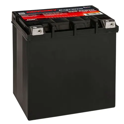 Odyssey Group 30 Dual Purpose AGM Battery, 30 Amp Hours, 400 Cold Cranking Amps, 500 Marine Cranking Amps, 50 Reserve Minutes Odyssey Group 30 Dual Purpose AGM Battery, 30 Amp Hours, 400 Cold Cranking Amps, 500 Marine Cranking Amps, 50 Reserve Minutes