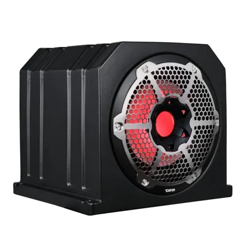 HYDRO Double Marine Subwoofer Enclosure with 10" Subwoofer plus 10" Passive Radiator and Integrated RGB Lights, 700 Watts, 4-Ohm, Black HYDRO Double Marine Subwoofer Enclosure with 10" Subwoofer plus 10" Passive Radiator and Integrated RGB Lights, 700 Watts, 4-Ohm, Black