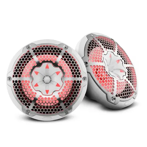 HYDRO 10" 2-Way Marine Speakers with Bullet Tweeter and Integrated RGB LED Lights, White HYDRO 10" 2-Way Marine Speakers with Bullet Tweeter and Integrated RGB LED Lights, White