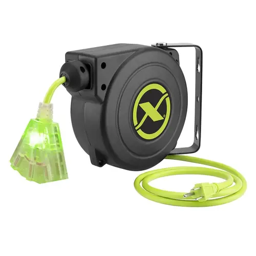 Flexzilla Retractable Extension Cord Reel 16/3 AWG 25 ft Flexzilla Retractable Extension Cord Reel 16/3 AWG 25 ft