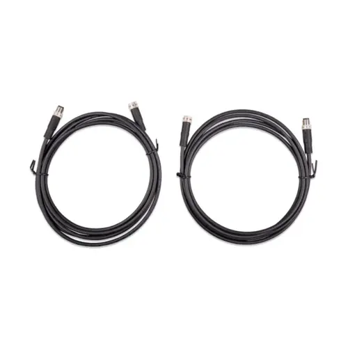 Victron Energy M8 circular connector Male/Female 3 pole cable 2m (bag of 2) Victron Energy M8 circular connector Male/Female 3 pole cable 2m (bag of 2)
