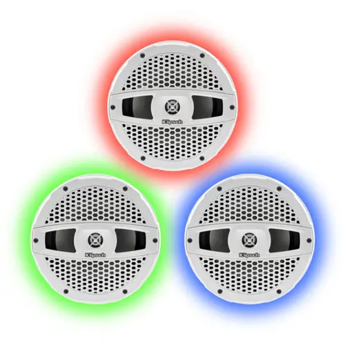 KMS850AWL 8.50" Marine Coaxial Speakers, White Colored Grilles with RGB LED Illumination KMS850AWL 8.50" Marine Coaxial Speakers, White Colored Grilles with RGB LED Illumination