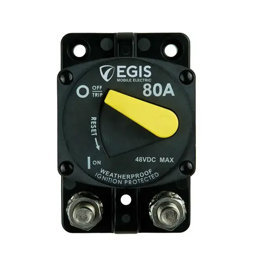 MOBILE ELECTRIC Circuit Breaker, 87 Series, 80 A, Surface Mount, Retail Pack MOBILE ELECTRIC Circuit Breaker, 87 Series, 80 A, Surface Mount, Retail Pack