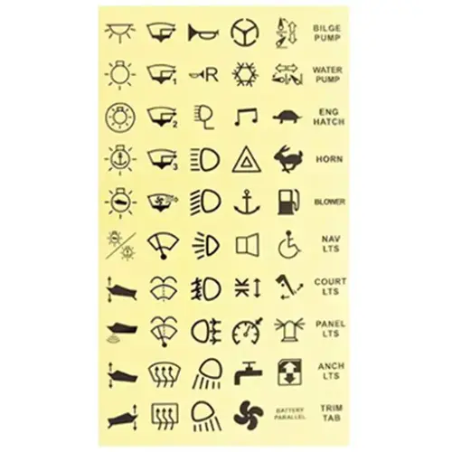 Label Stickers for C-7 Switches (60pcs Assorted Labels) Label Stickers for C-7 Switches (60pcs Assorted Labels)