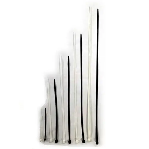 Nylon Cable Ties, Assorted Sizes, Black & White, 100-Pack Nylon Cable Ties, Assorted Sizes, Black & White, 100-Pack